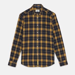 B.D. Baggies Bradford Madras Flannel Button Down Shirt Size Large